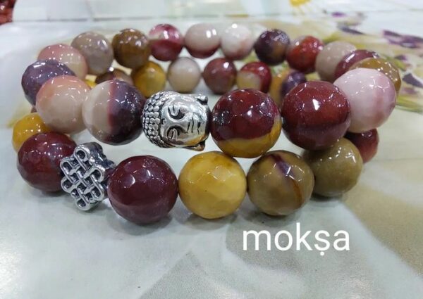 mookaite jasper 10mm faceted round bracelet