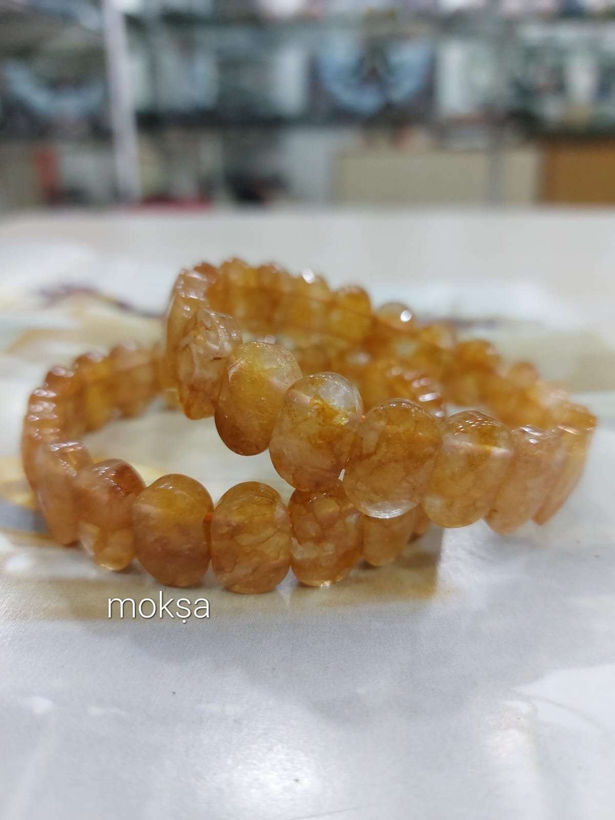 Golden Healer Quartz Bracelet – Oval Faceted – 1pc - Moksa