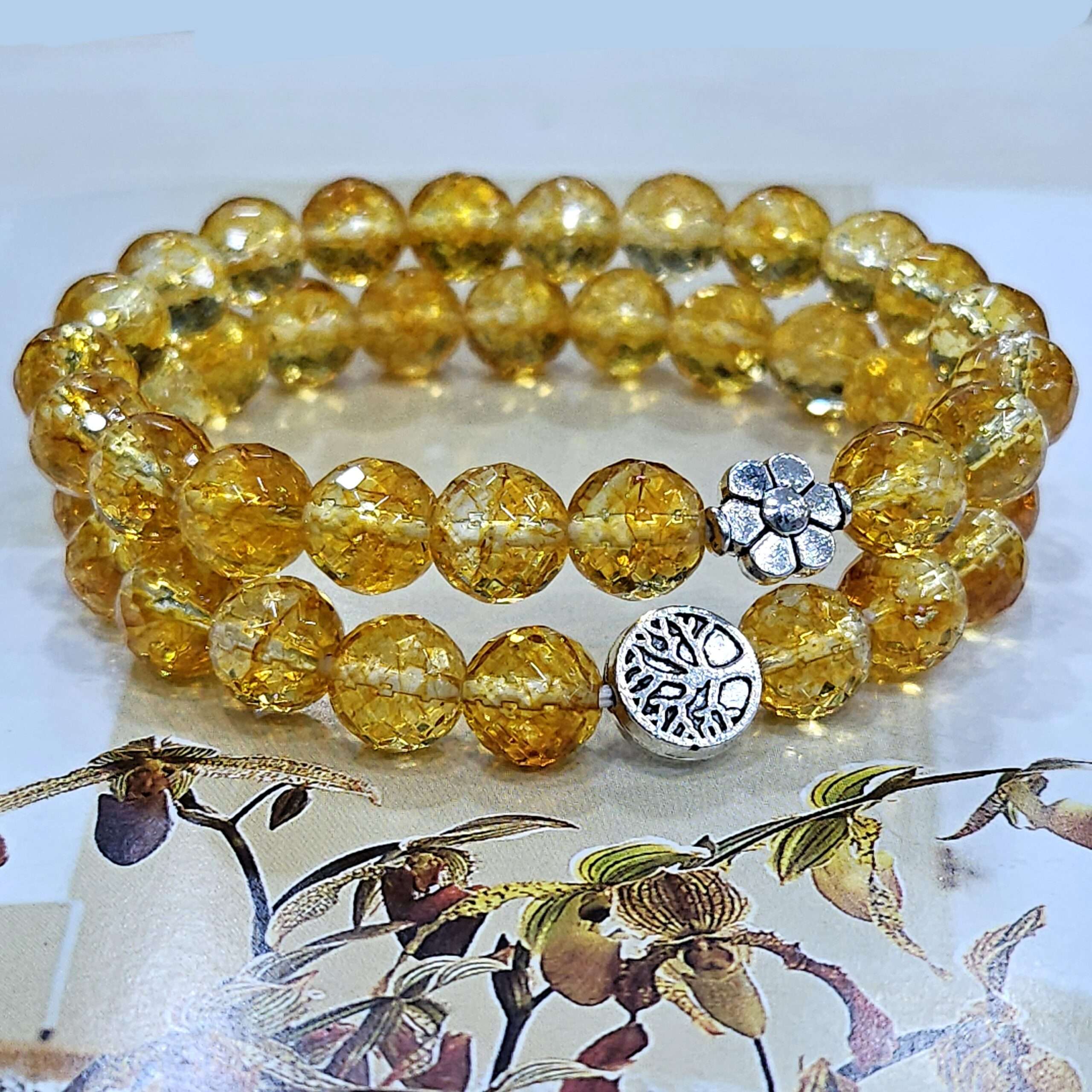 Tiger eye agate citrine bracelet - Justwowfactory