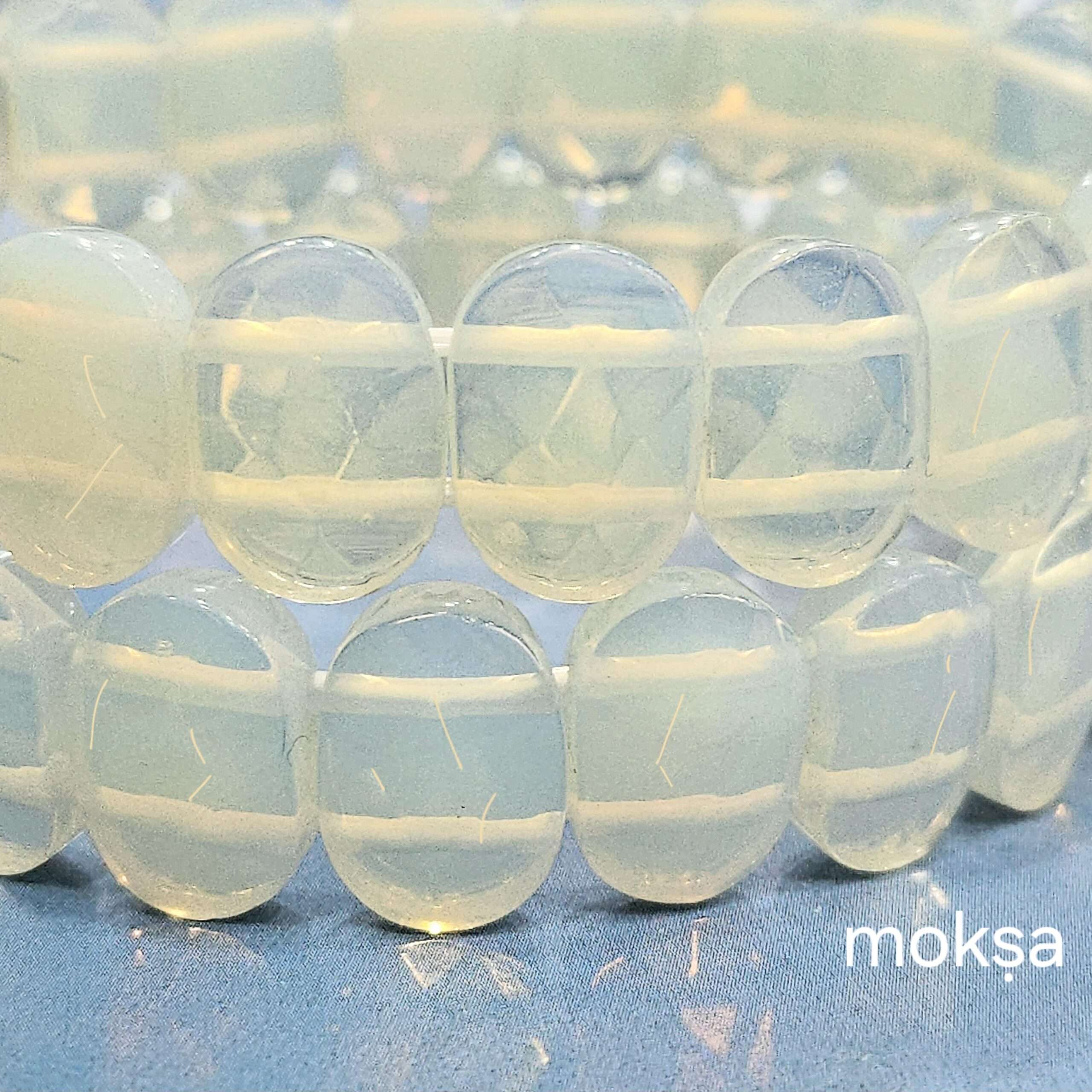 Opalite Crystal Bracelet – Oval Flat Faceted – 1pc - Moksa