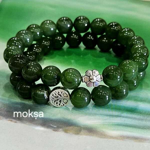 Green jade stone bracelet – Serein Wellness